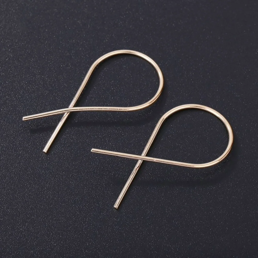Minimalist Gold Loop Ear Cuff Earrings